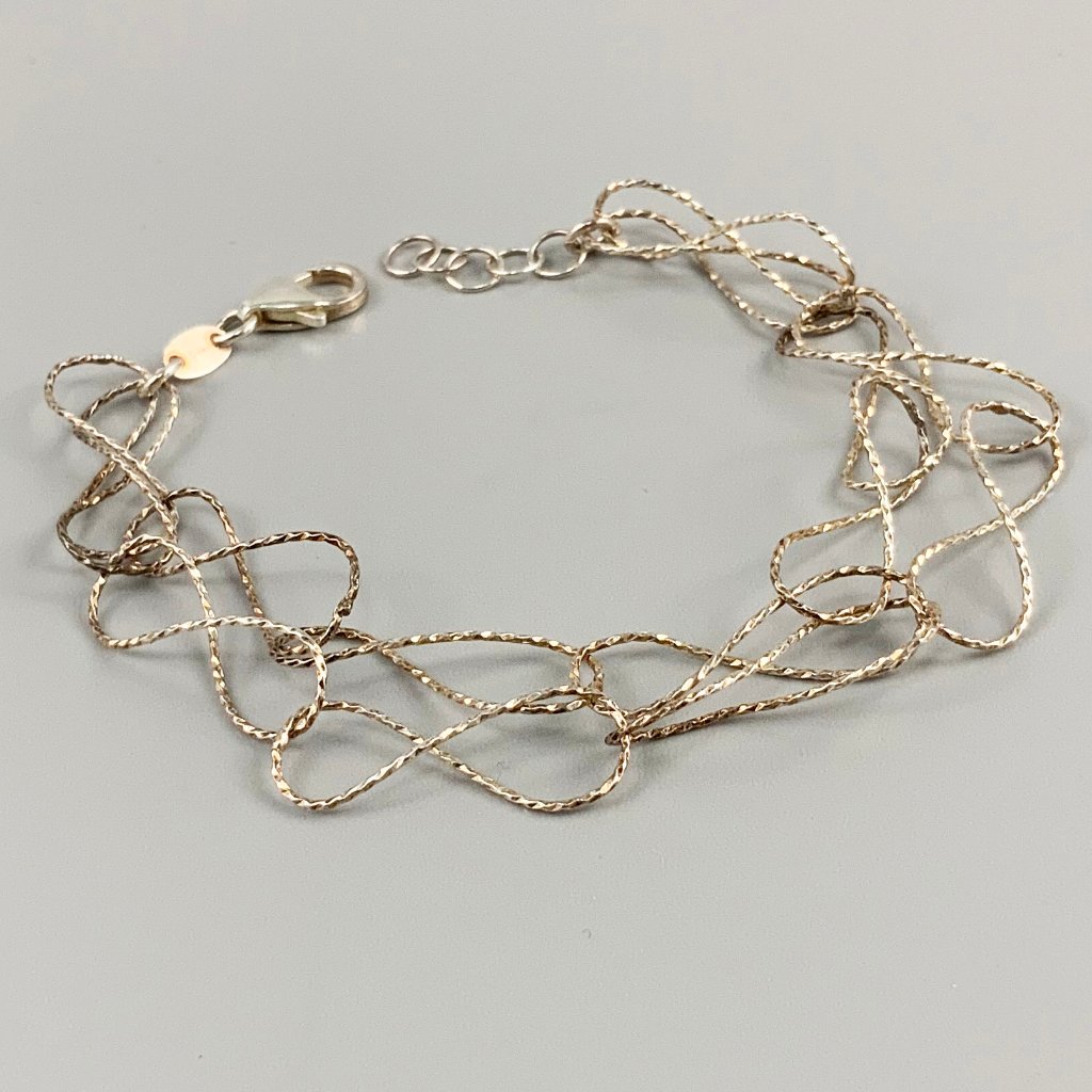 Italian Sterling Silver Infinity Link Bracelet